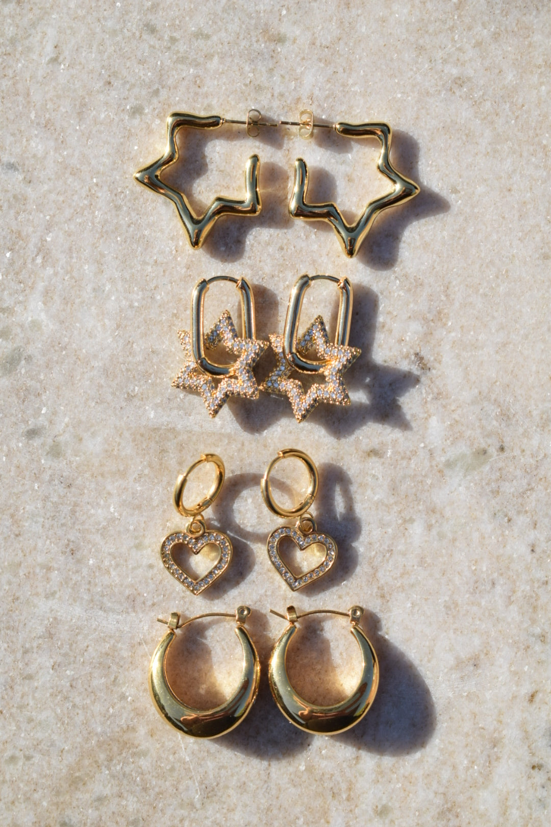 Almería Star Earrings Gold