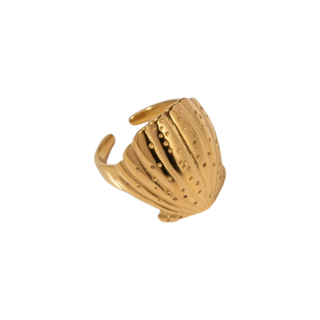 Shell Ring Goud