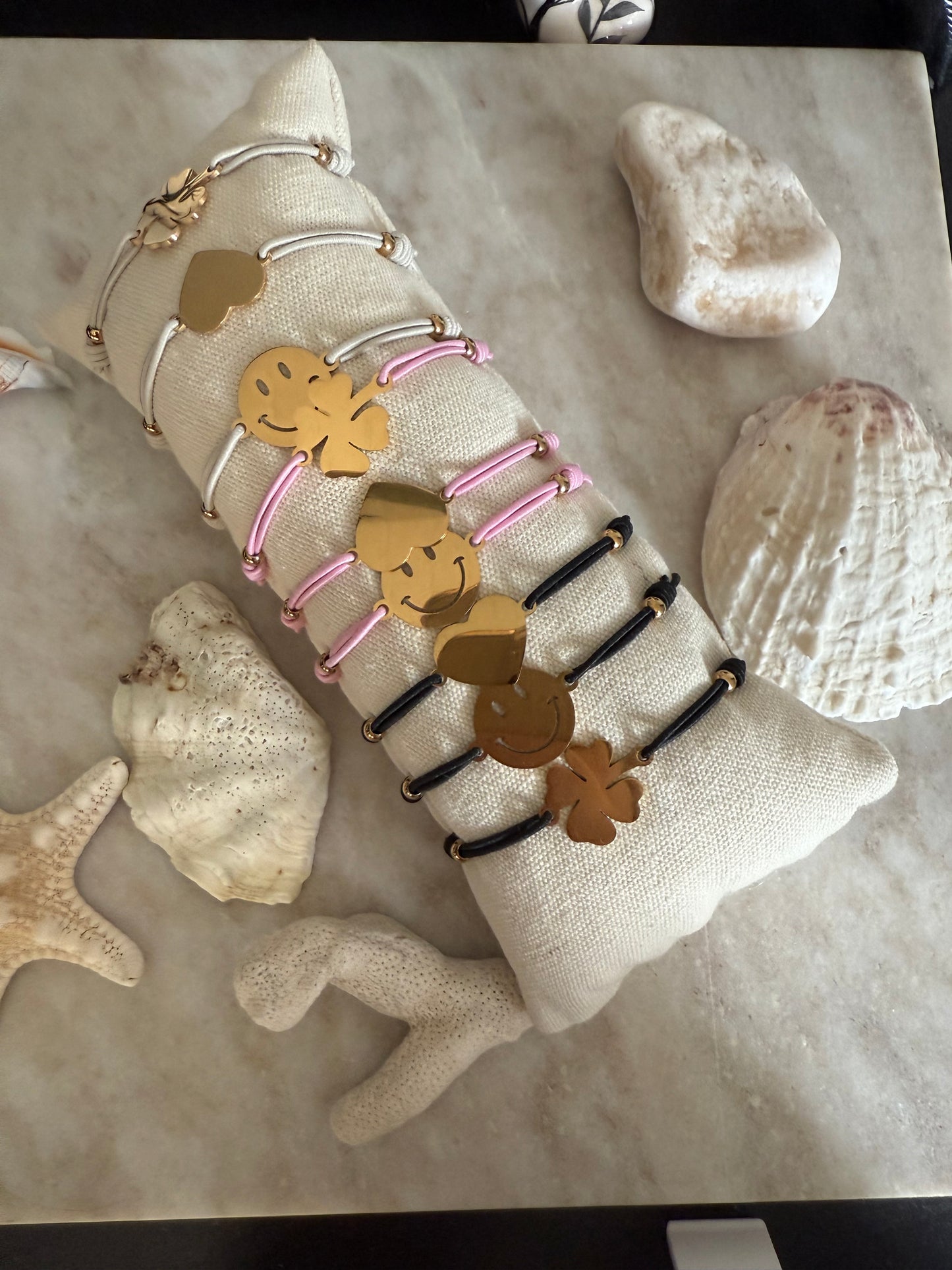 Hart Armbandje Beige
