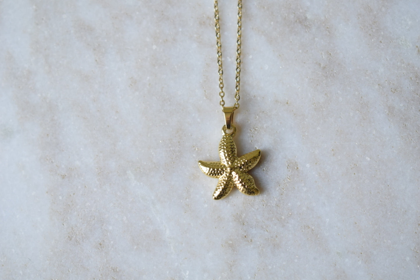 Formentera Starfish Necklace Gold
