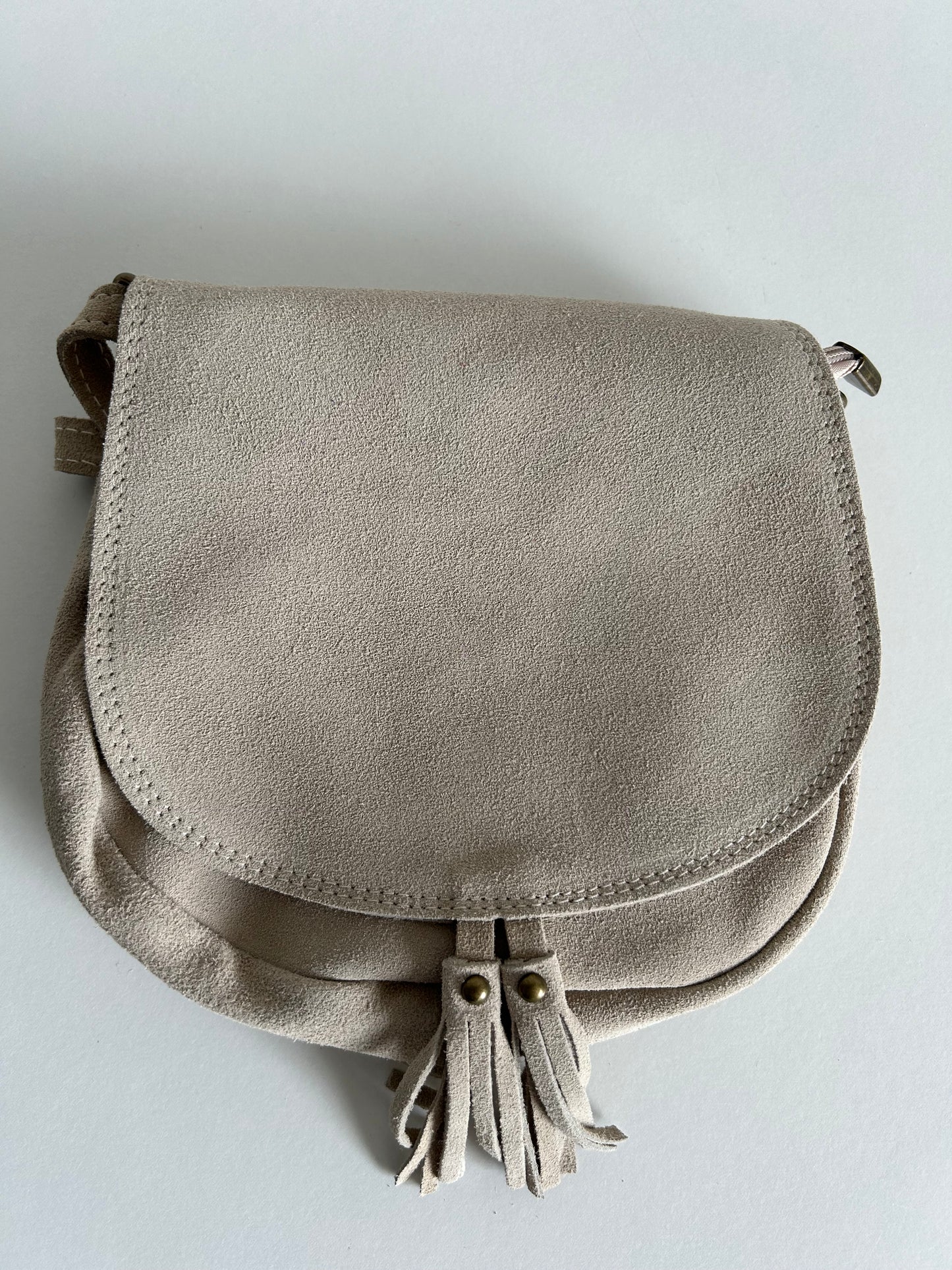 Beige Suede Tasje