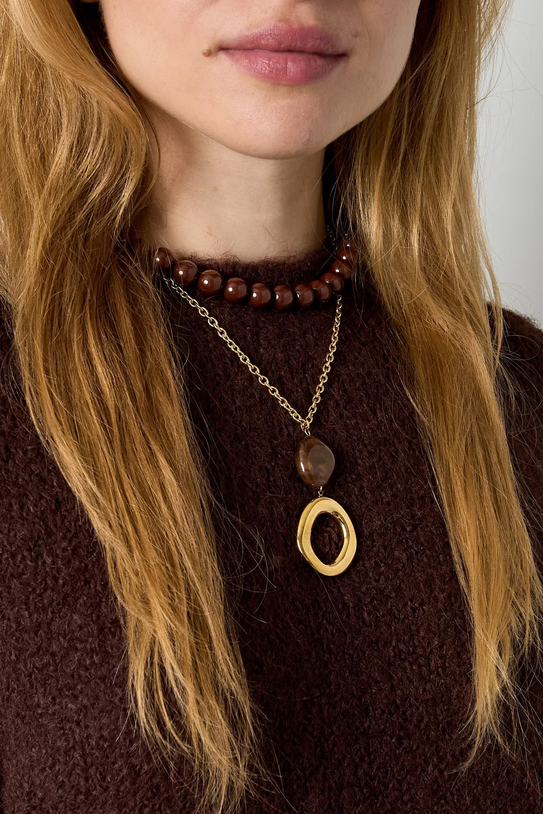 Ketting Bruine Kraal en Ovaal