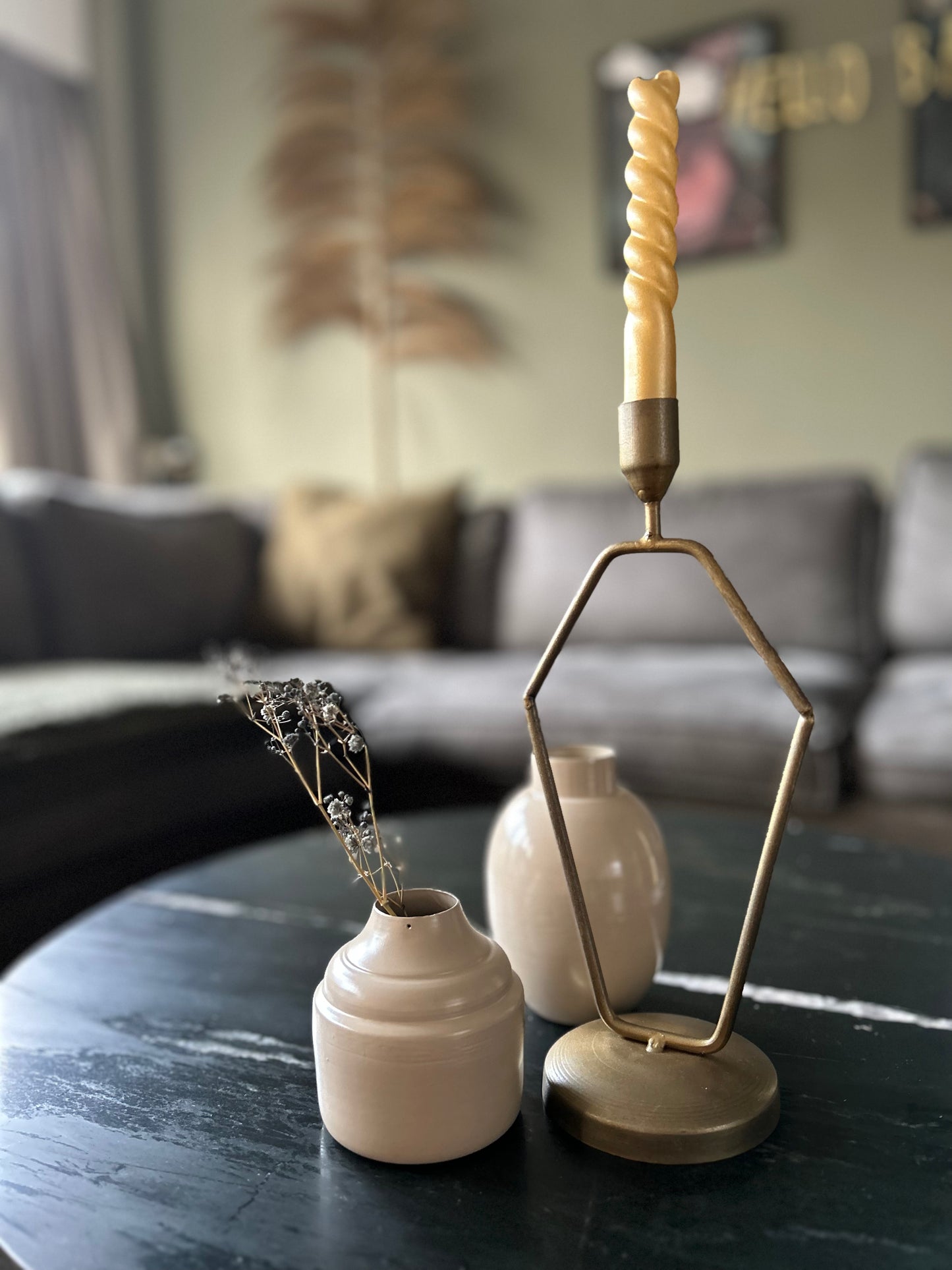 Beige sand vaasje klein