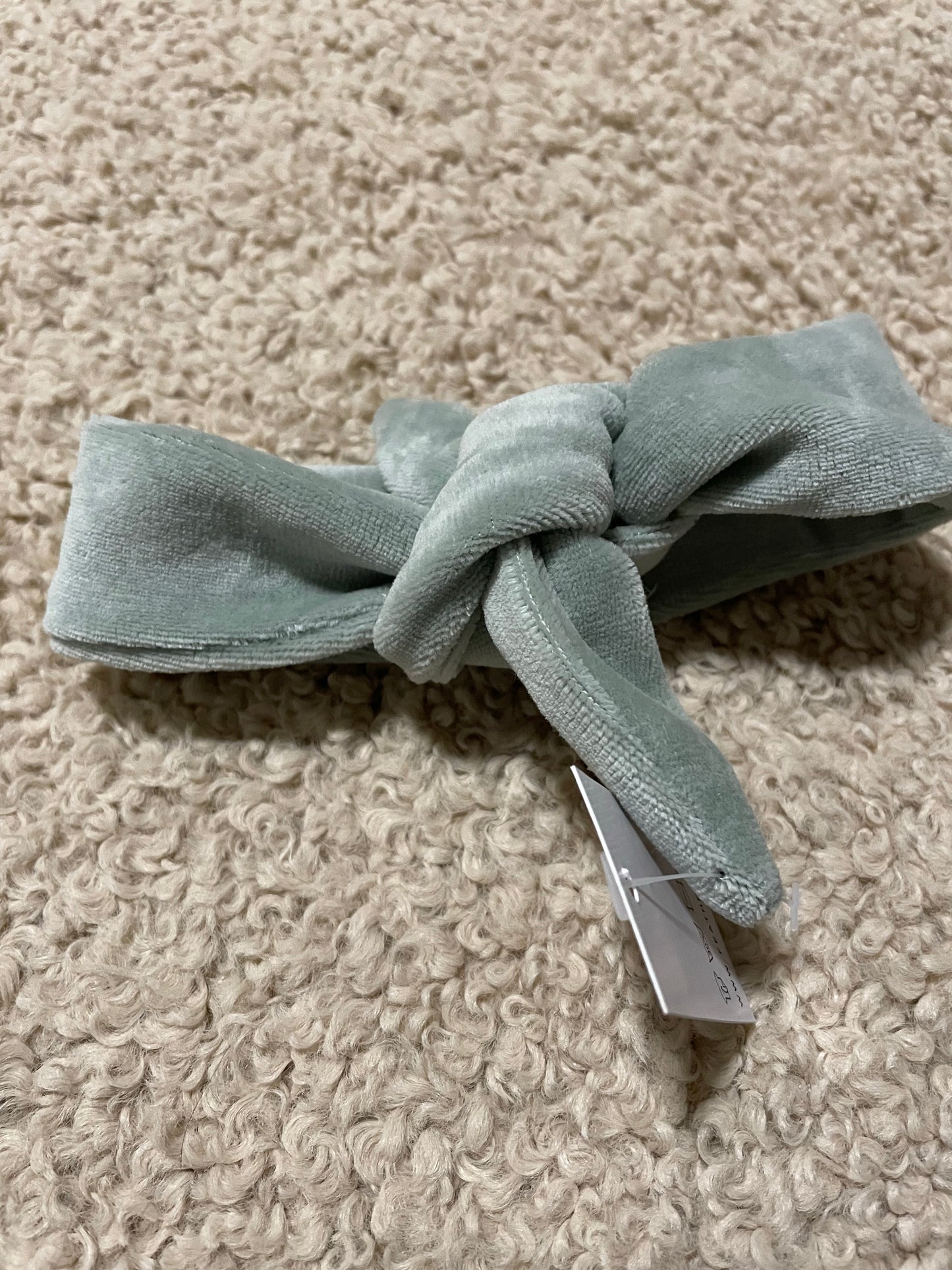 Groen/blauw zacht baby haarbandje