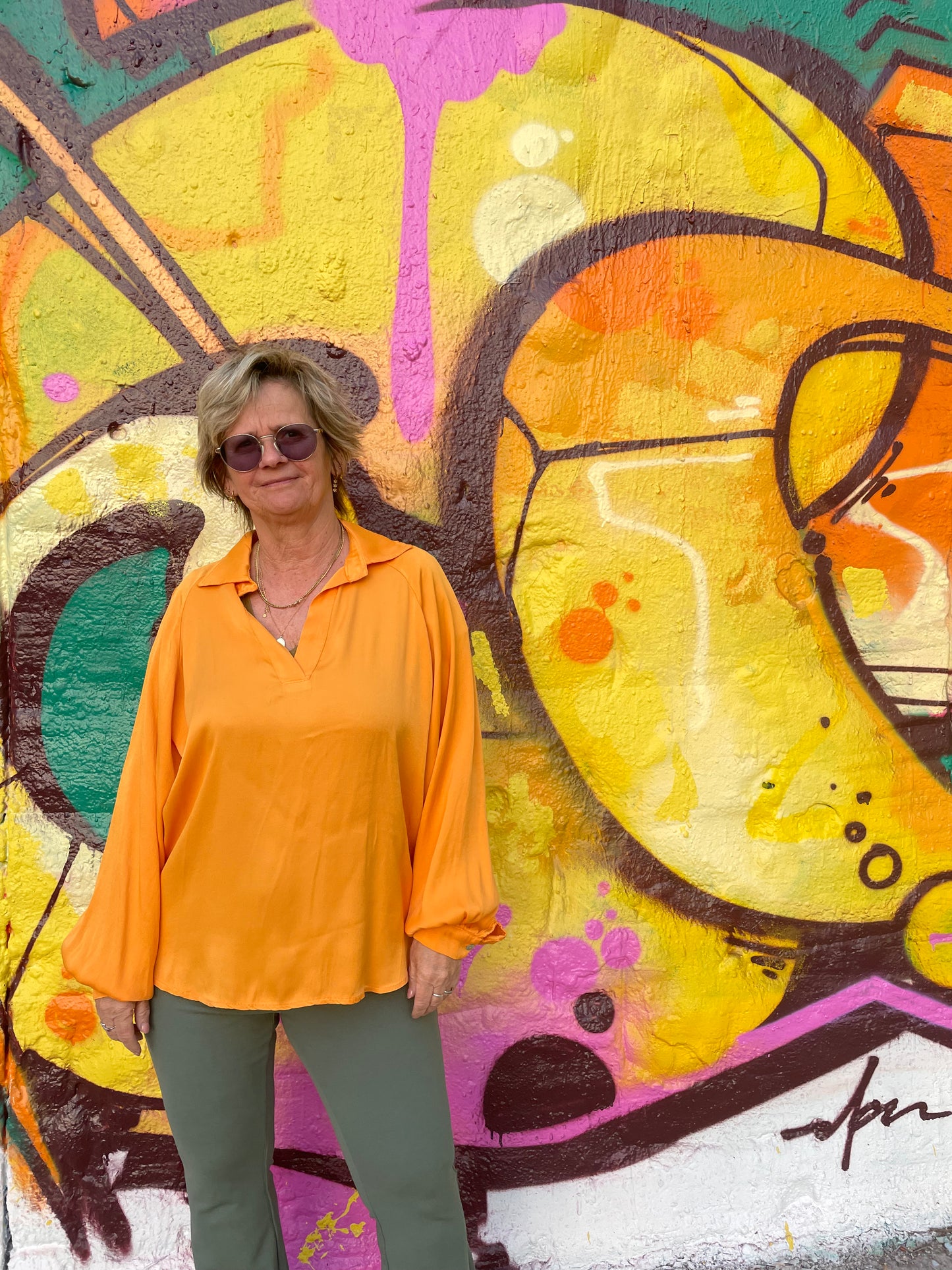 Neon Orange blouse