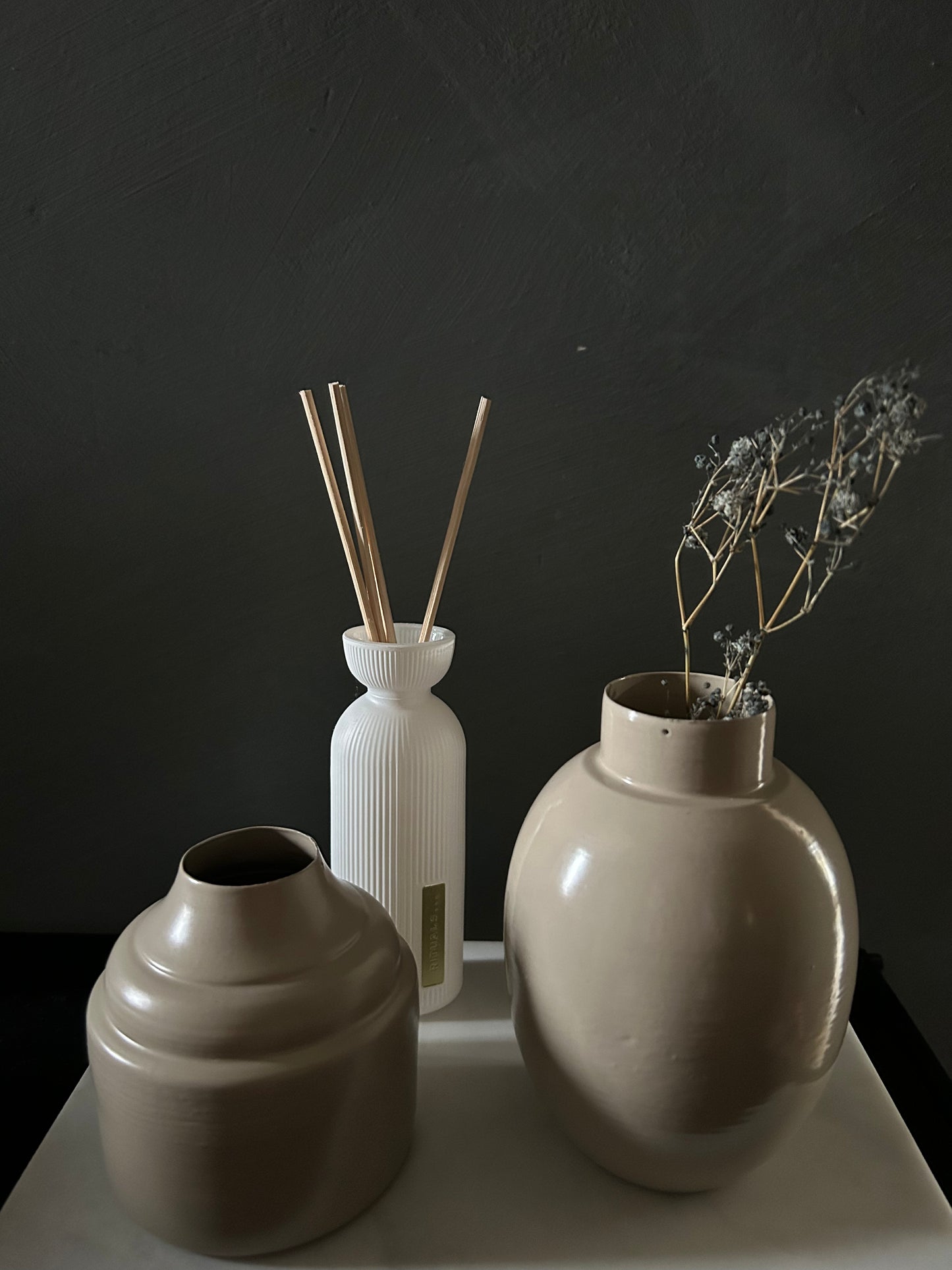 Beige sand vaasje klein
