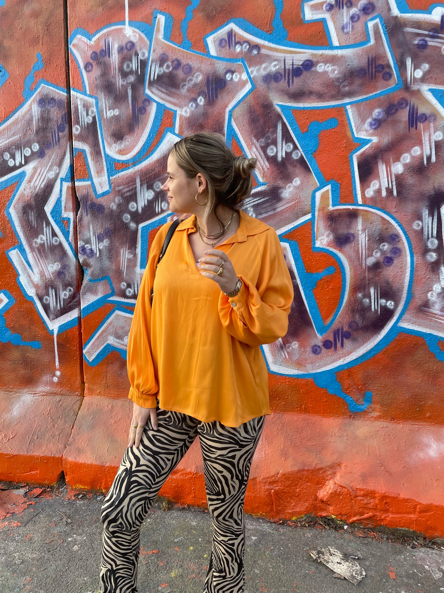 Neon Orange blouse
