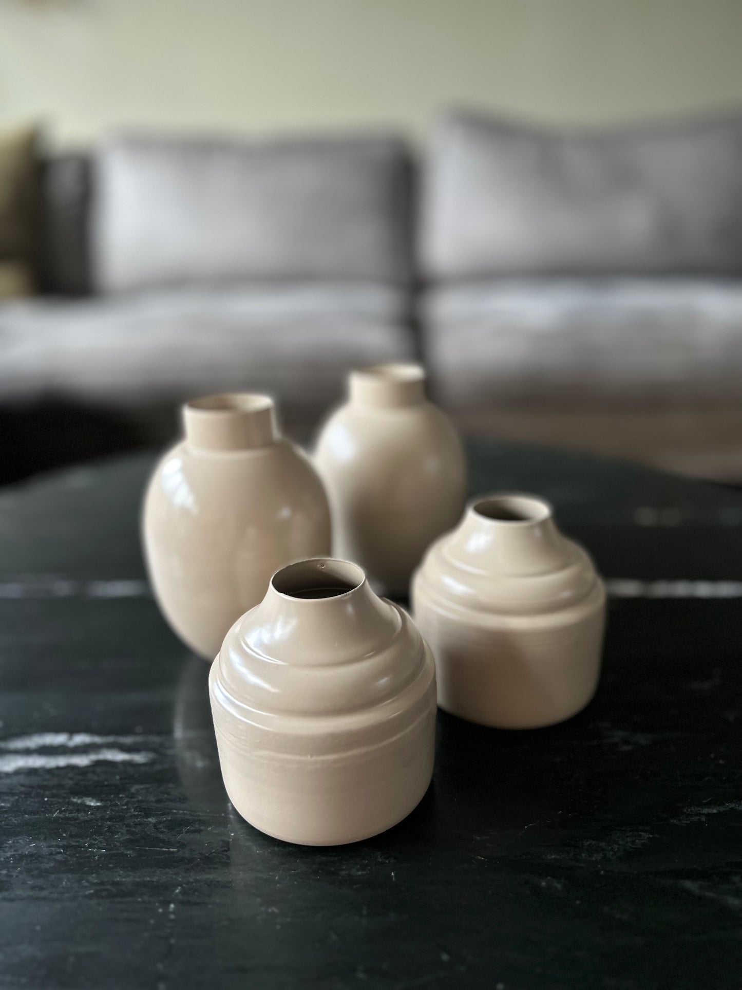 Beige sand vaasje klein