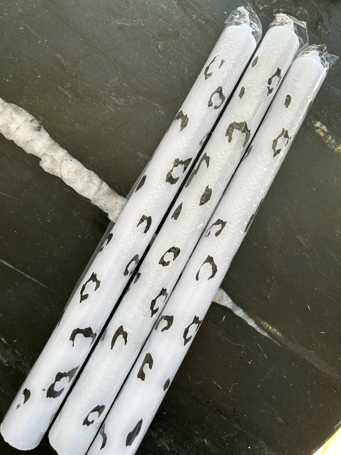 Leopard kaarsen 3 stuks