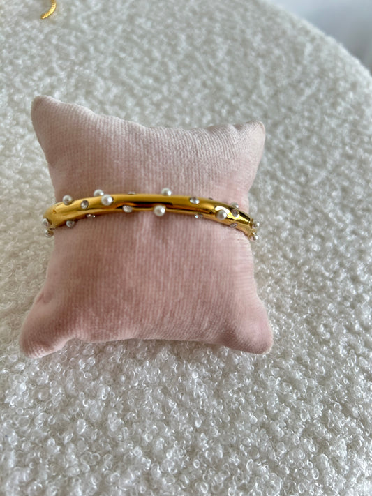 Linn Bangle Pearl & Strass