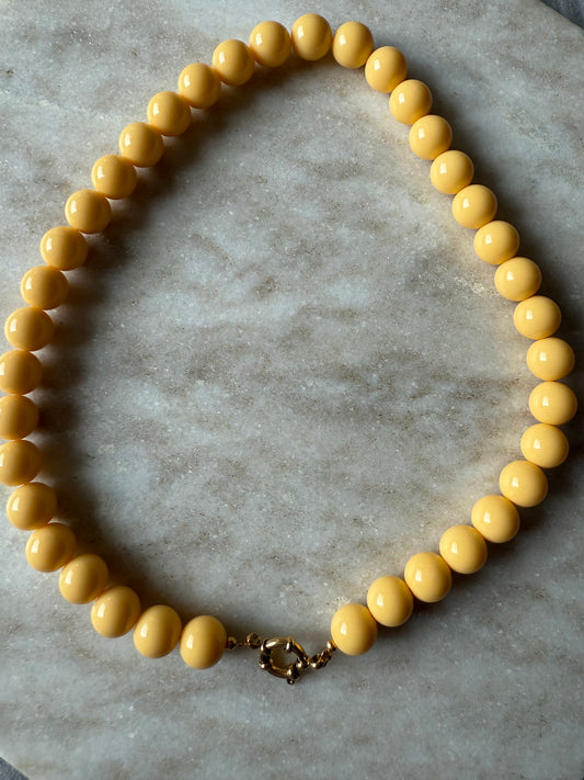 Bubble Kralen ketting butter yellow
