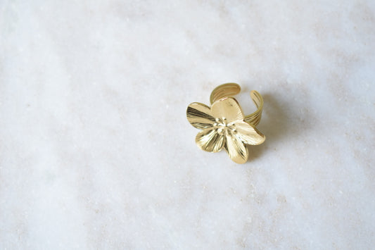 Tenerife Flower Ring Gold