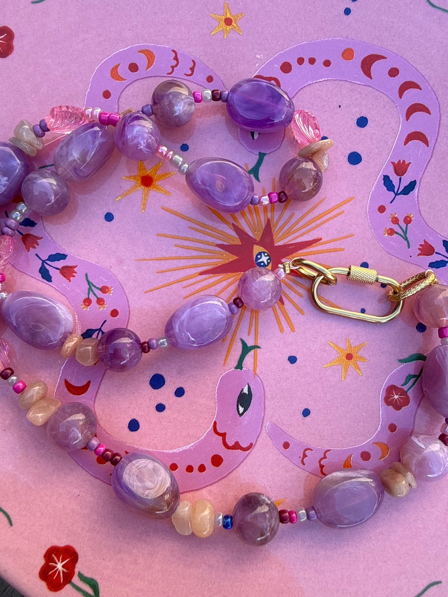 Lila paars ketting