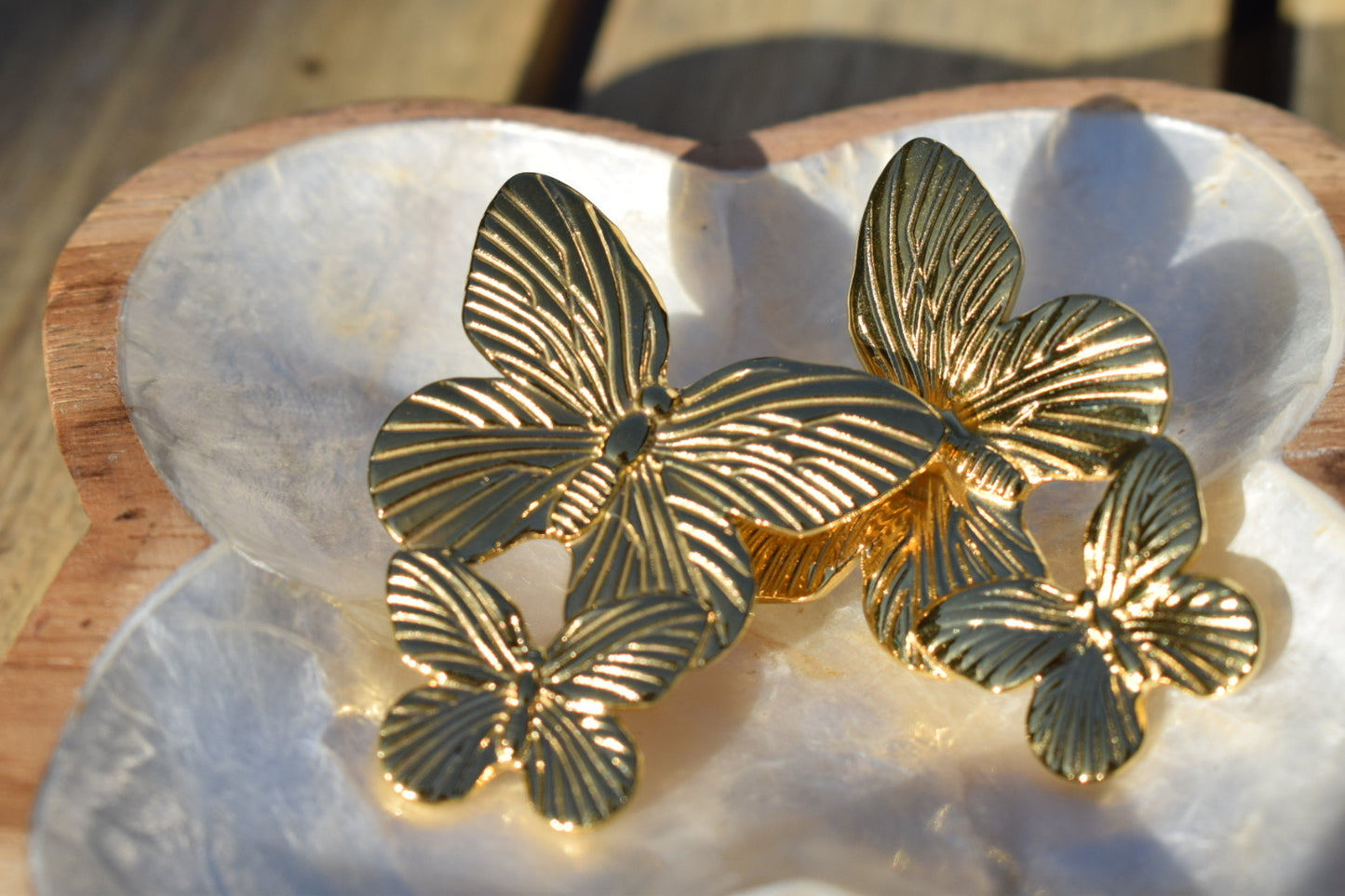 Maspalomas Butterfly Earrings Gold