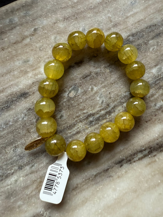 Gele kralen armband