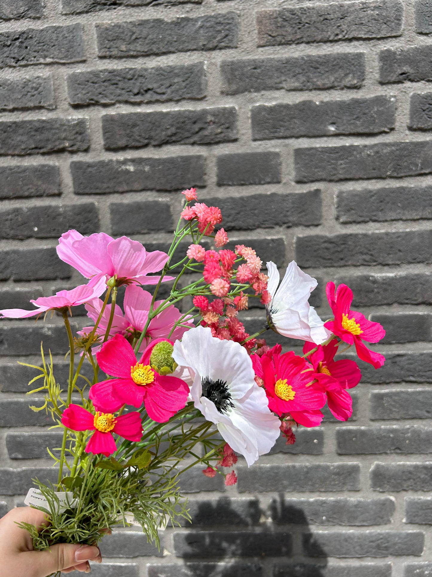 Pink Zijden Kunstbloemen Boeket