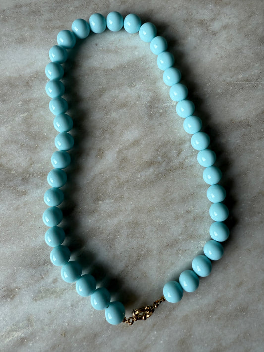 Bubble kralen ketting blue