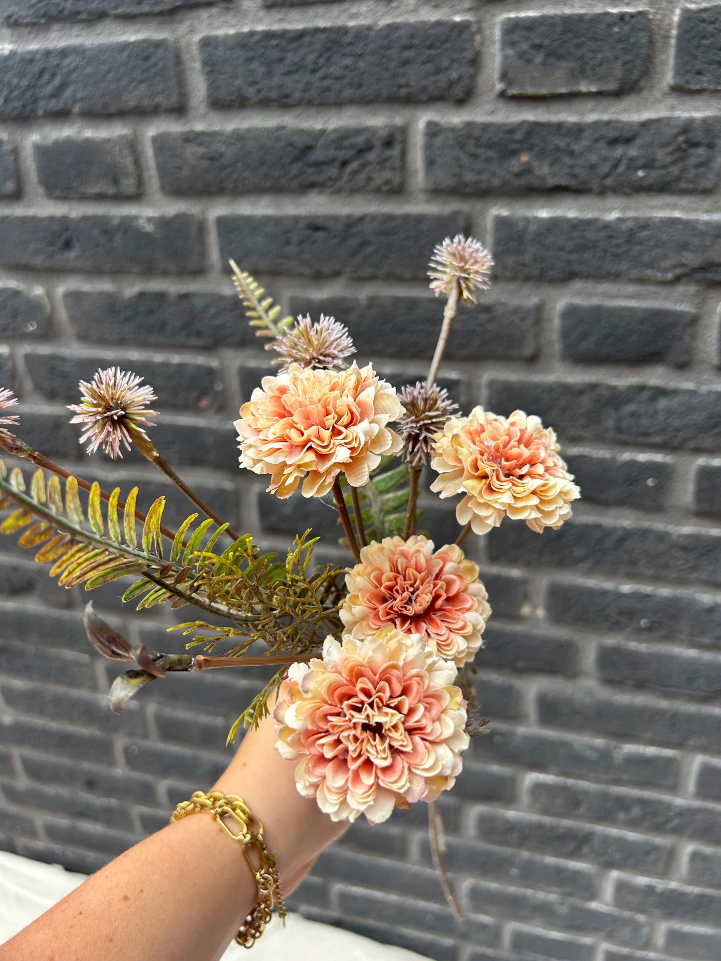 Chrysanthemum Zijden bloemen peach