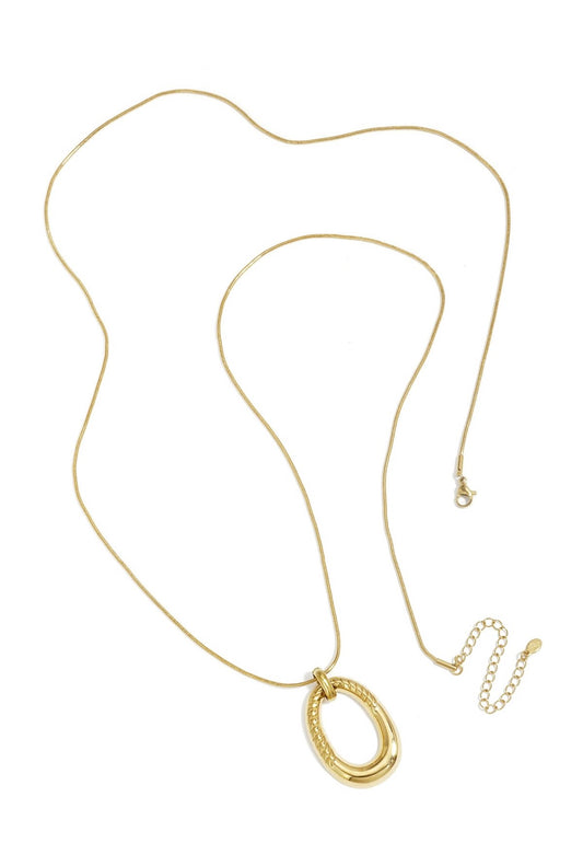 Lange ketting met ovaal